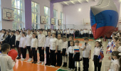 Торжественная линейка, посвященная воссоединению Крыма с Россией.